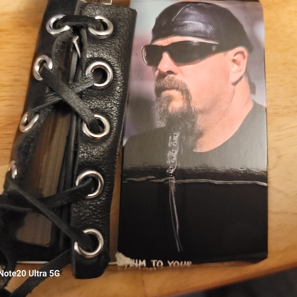 Men's Black Leather Hair Wrap